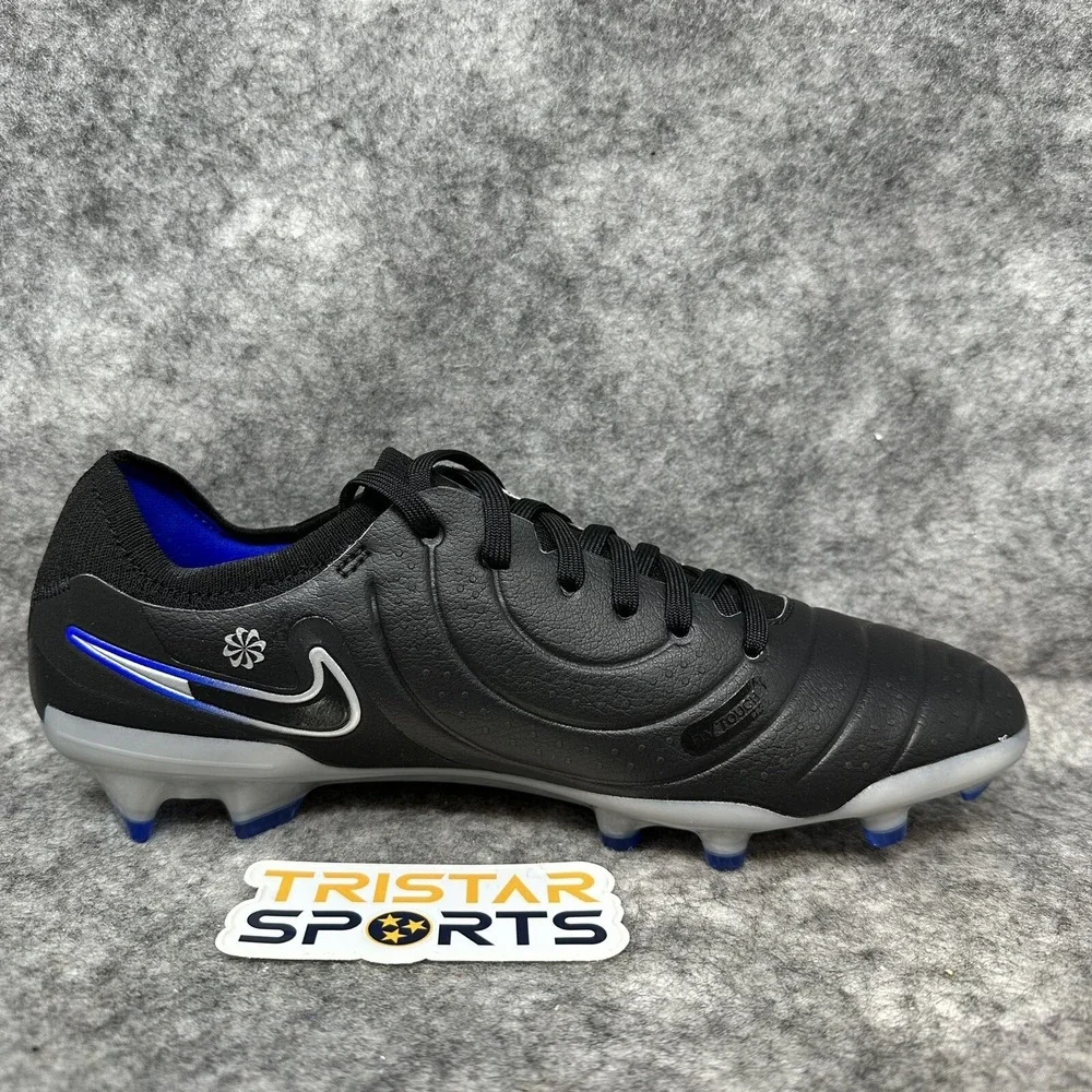 Nike Tiempo Legend 10 Pro FG Soccer Cleat Mens Sz 7 Black Blue DV4333-040